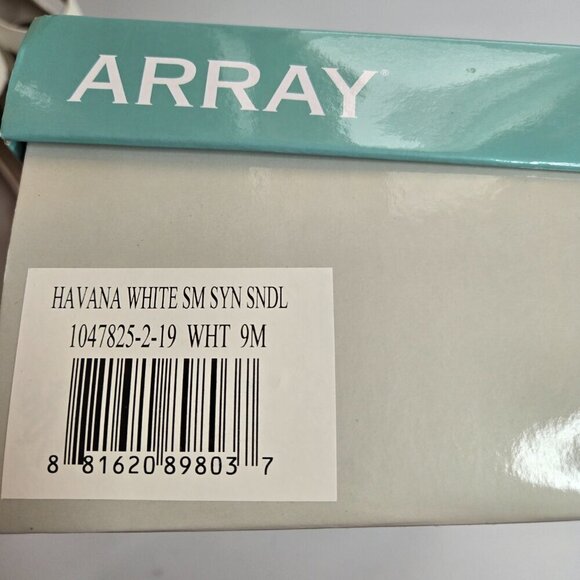 Array Havana White Snake Print Ankle Strap Low Wedge Sandals Sz 9 - Picture 10 of 10